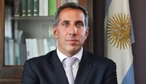 Diego Luciani durante una audiencia en el Tribunal Oral Federal N.º 2 en Buenos Aires.